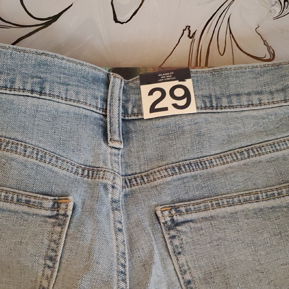 GAP Blue Jean Shorts with Frayed Hem and Distressed Style - Picture 4 of 5